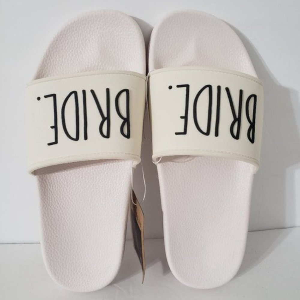 Bride Sandals Bride Slides Bride Flip Flops - Picture 2 of 7